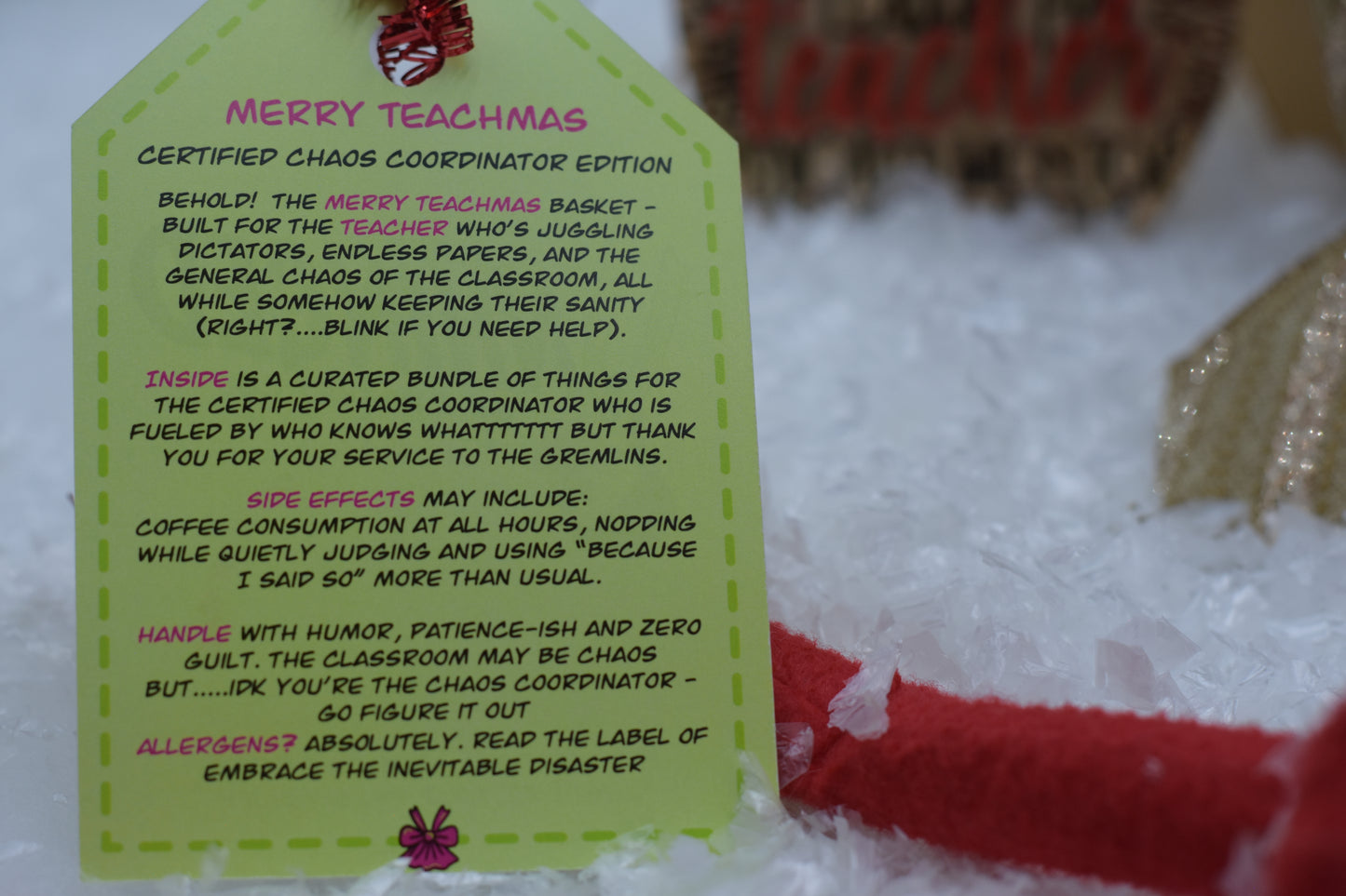 Merry Teachmas - Certified Chaos Coordinator Edition