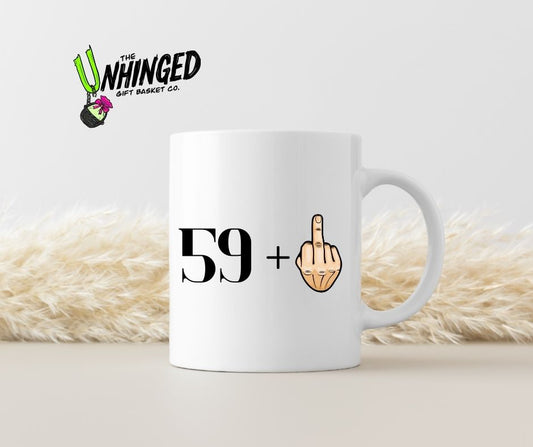 59 + Middle Finger. 15oz Mug